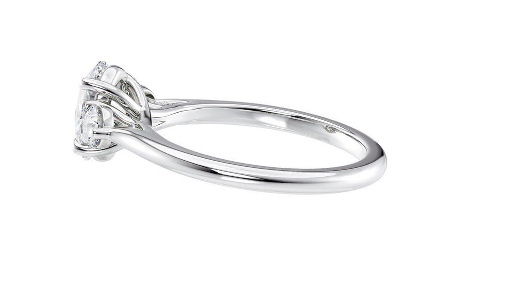 Oval Classic 3 Stone Diamond Engagement Ring