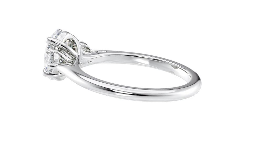 Oval Classic 3 Stone Diamond Engagement Ring
