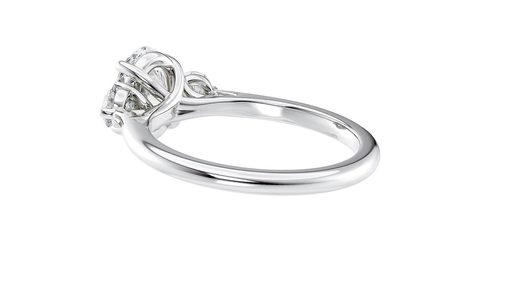 Oval Classic 3 Stone Diamond Engagement Ring