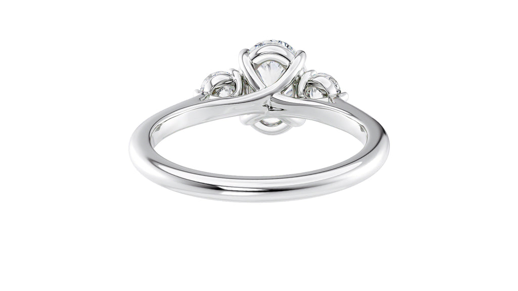 Oval Classic 3 Stone Diamond Engagement Ring