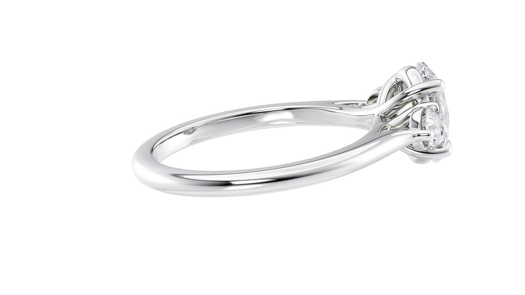 Oval Classic 3 Stone Diamond Engagement Ring