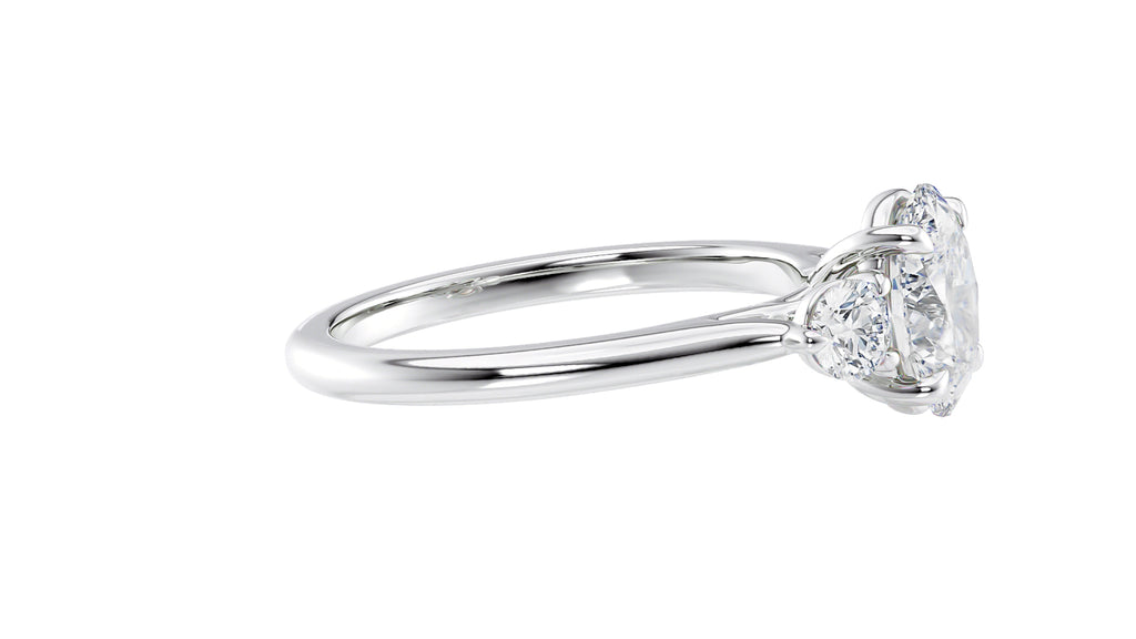 Oval Classic 3 Stone Diamond Engagement Ring