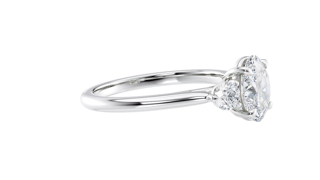 Oval Classic 3 Stone Diamond Engagement Ring