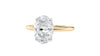 Oval Solitaire Slim Band Diamond Engagement Ring