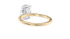 Oval Solitaire Slim Band Diamond Engagement Ring