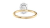 Oval Solitaire Slim Band Diamond Engagement Ring