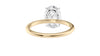 Oval Solitaire Slim Band Diamond Engagement Ring