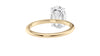 Oval Solitaire Slim Band Diamond Engagement Ring