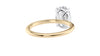 Oval Solitaire Slim Band Diamond Engagement Ring