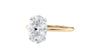Oval Solitaire Slim Band Diamond Engagement Ring