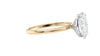 Oval Solitaire Slim Band Diamond Engagement Ring