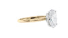 Oval Solitaire Slim Band Diamond Engagement Ring