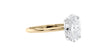 Oval Solitaire Slim Band Diamond Engagement Ring