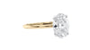 Oval Solitaire Slim Band Diamond Engagement Ring