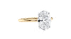 Oval Solitaire Slim Band Diamond Engagement Ring