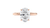 Oval Solitaire Slim Band Diamond Engagement Ring