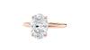 Oval Solitaire Slim Band Diamond Engagement Ring