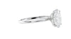 Oval Solitaire Slim Band Diamond Engagement Ring