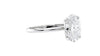Oval Solitaire Slim Band Diamond Engagement Ring