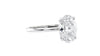 Oval Solitaire Slim Band Diamond Engagement Ring
