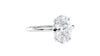 Oval Solitaire Slim Band Diamond Engagement Ring