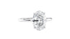 Oval Solitaire Slim Band Diamond Engagement Ring