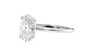 Oval Solitaire Slim Band Diamond Engagement Ring