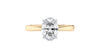 Oval Solitaire Tapered Band Diamond Engagement Ring