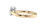 Oval Solitaire Tapered Band Diamond Engagement Ring