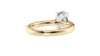 Oval Solitaire Tapered Band Diamond Engagement Ring