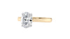 Oval Solitaire Tapered Band Diamond Engagement Ring