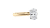 Oval Solitaire Tapered Band Diamond Engagement Ring