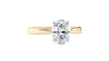 Oval Solitaire Tapered Band Diamond Engagement Ring