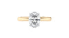 Oval Solitaire Tapered Band Diamond Engagement Ring