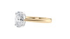 Oval Solitaire Tapered Band Diamond Engagement Ring