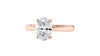 Oval Solitaire Tapered Band Diamond Engagement Ring