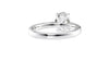 Oval Solitaire Tapered Band Diamond Engagement Ring