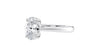 Oval Solitaire Tapered Band Diamond Engagement Ring