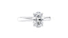 Oval Solitaire Tapered Band Diamond Engagement Ring