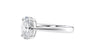 Oval Solitaire Tapered Band Diamond Engagement Ring