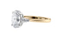 Oval & Pear 3 Stone Diamond Engagement Ring