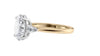 Oval & Pear 3 Stone Diamond Engagement Ring