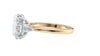 Oval & Pear 3 Stone Diamond Engagement Ring