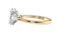 Oval & Pear 3 Stone Diamond Engagement Ring