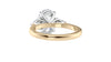 Oval & Pear 3 Stone Diamond Engagement Ring