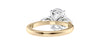 Oval & Pear 3 Stone Diamond Engagement Ring