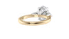 Oval & Pear 3 Stone Diamond Engagement Ring