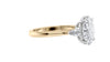 Oval & Pear 3 Stone Diamond Engagement Ring