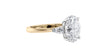 Oval & Pear 3 Stone Diamond Engagement Ring