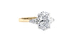 Oval & Pear 3 Stone Diamond Engagement Ring